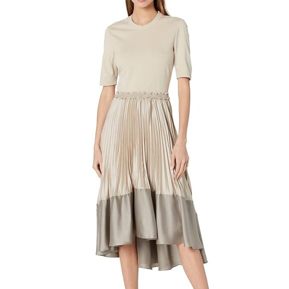 Club Monaco T-shirt Pleated Midi Dress - Picture 1 of 6